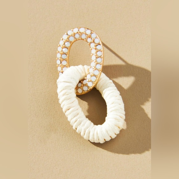 Threaded Pavé Link Drop Earrings - Picture 2 of 2